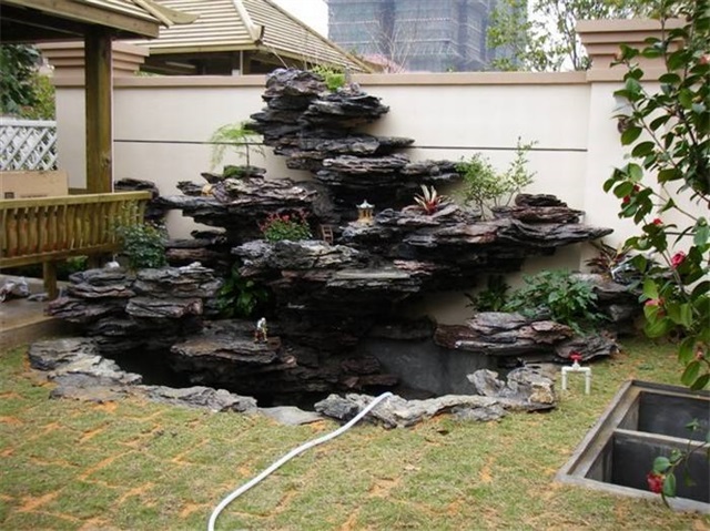 灌南庭院鱼池过滤池改造